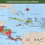 Map of The Caribbean and Central America